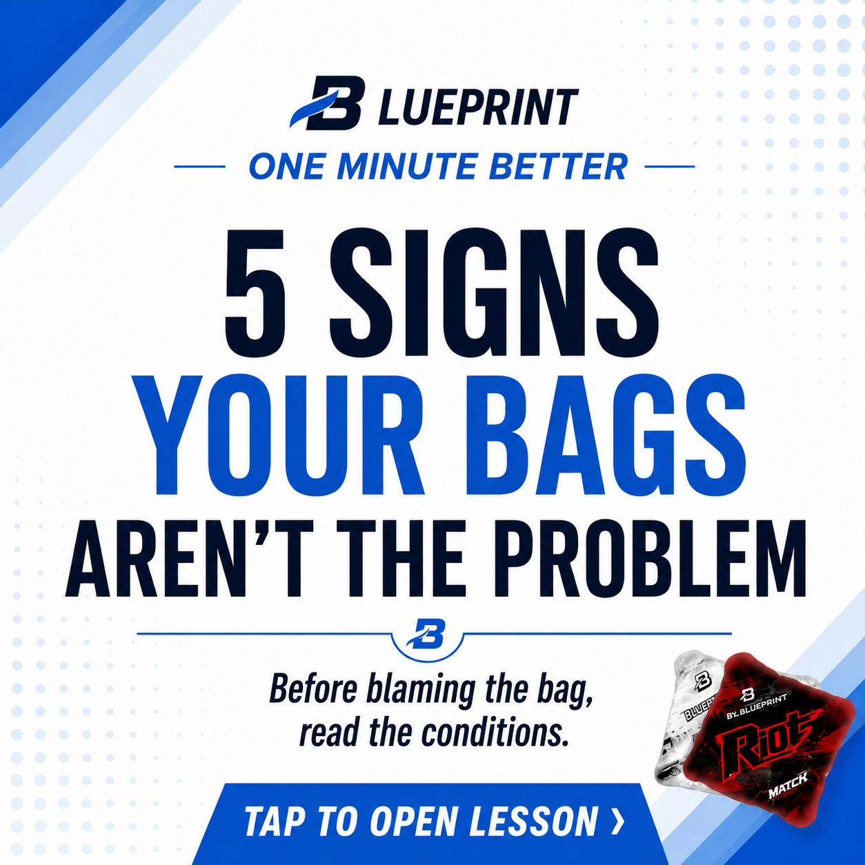 One Minute Better - Bags Aren't the Problem